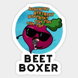 Beet Boxer Cute Beatbox Veggie Pun Sticker